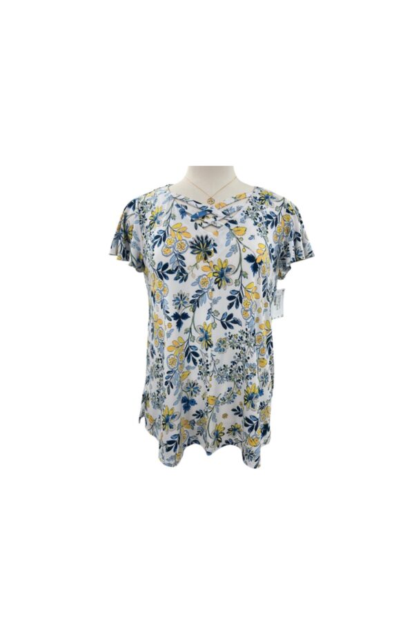 SOUTHERN LADY SHORT SLEEVE DITSY FLORAL TOP