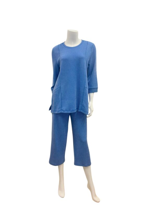 SOUTHERN LADY 3/4 SLEEVE RIBBED KNIT TOP - Image 2