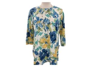 SOUTHERN LADY 3/4 SLEEVE FLORAL PRINT TOP