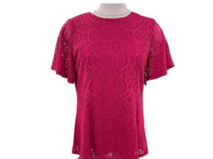 SOUTHERN LADY SHORT SLEEVE LACE TOP