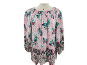 SOUTHERN LADY FLORAL PRINT PEASANT TOP