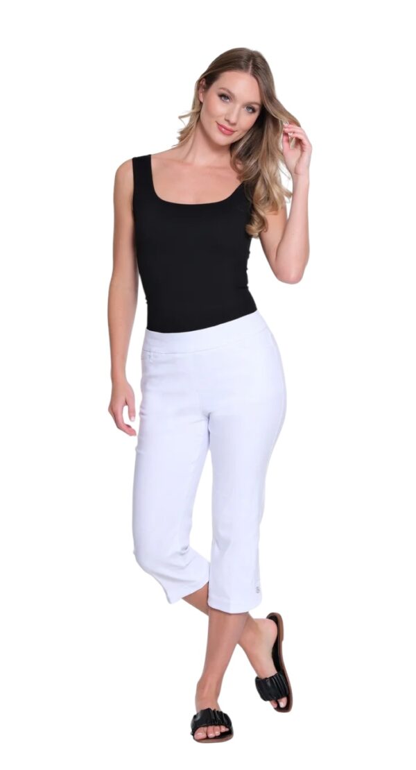 MULTIPLES TULIP HEM FINE TWILL CAPRI - Image 6
