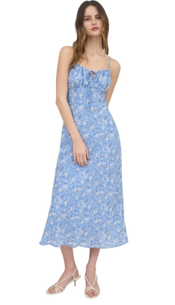 BLUPEPPER BIAS CUT FLORAL MIDI DRESS - Image 5