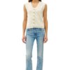 BE COOL COTTON SLUB BUTTON UP SWEATER VEST - Image 4