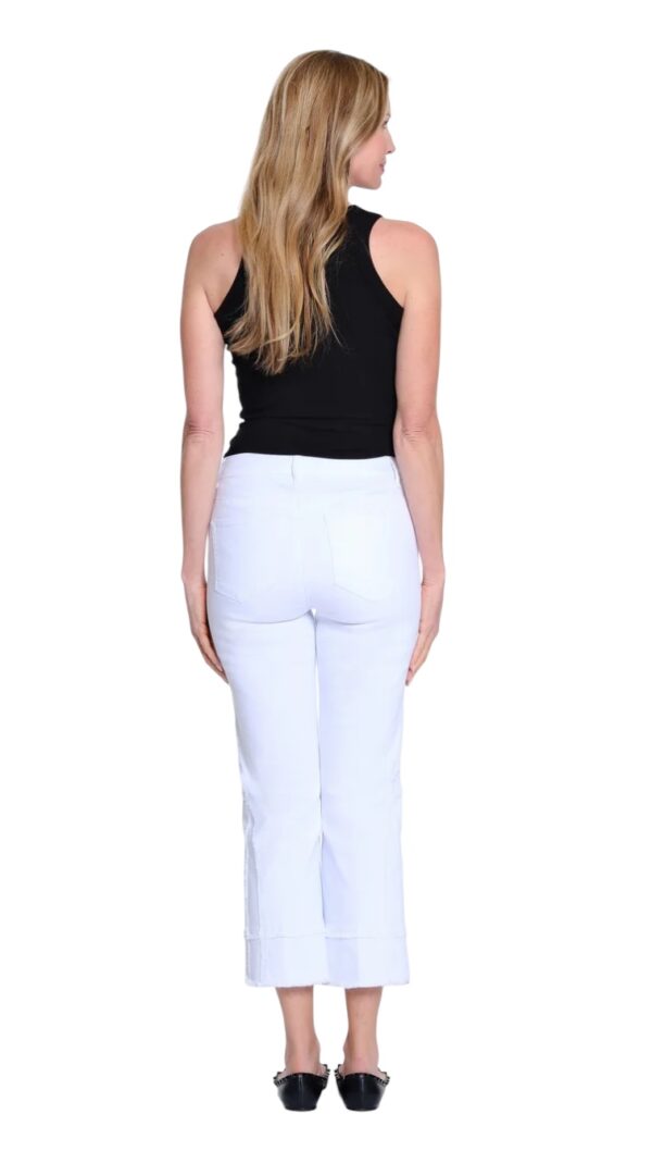 MULTIPLES 5 POCKET FRINGE FLARE CROP JEAN - Image 7