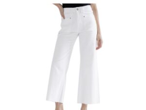 MICA DENIM WHITE HIGH RISE WIDE LEG