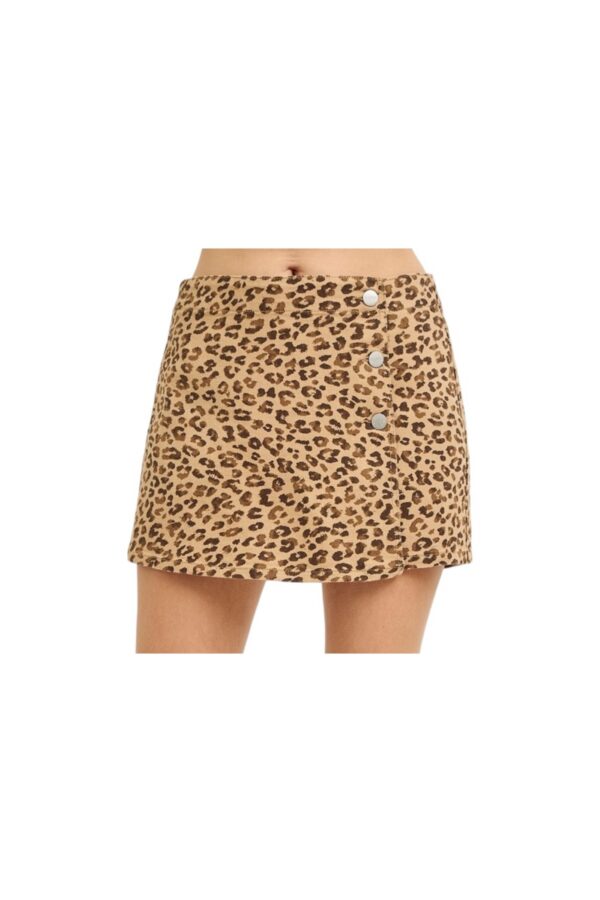RISEN JEANS LEOPARD PRINT SKORT