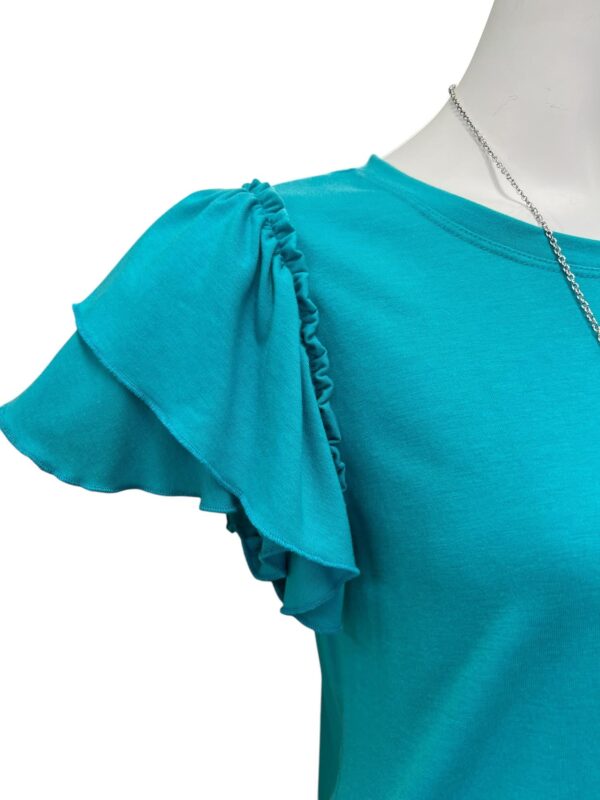 SOUTHERN LADY FLUTTER SLEEVE SOLID TOP - Image 4