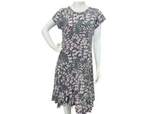 SOUTHERN LADY GREY/PINK FLOUNCE HEM DRESS