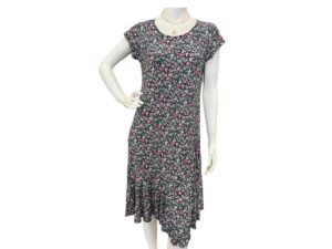 SOUTHERN LADY CAP SLEEVE DITSY FLORAL DRESS