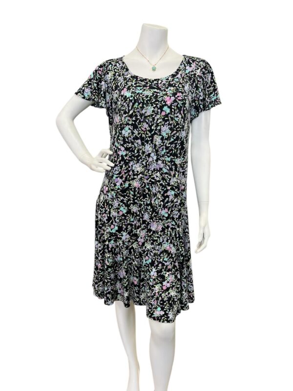 SOUTHERN LADY BLACK MULTI FLOUNCE HEM DRESS - Image 2