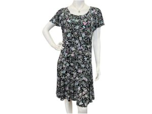 SOUTHERN LADY BLACK MULTI FLOUNCE HEM DRESS
