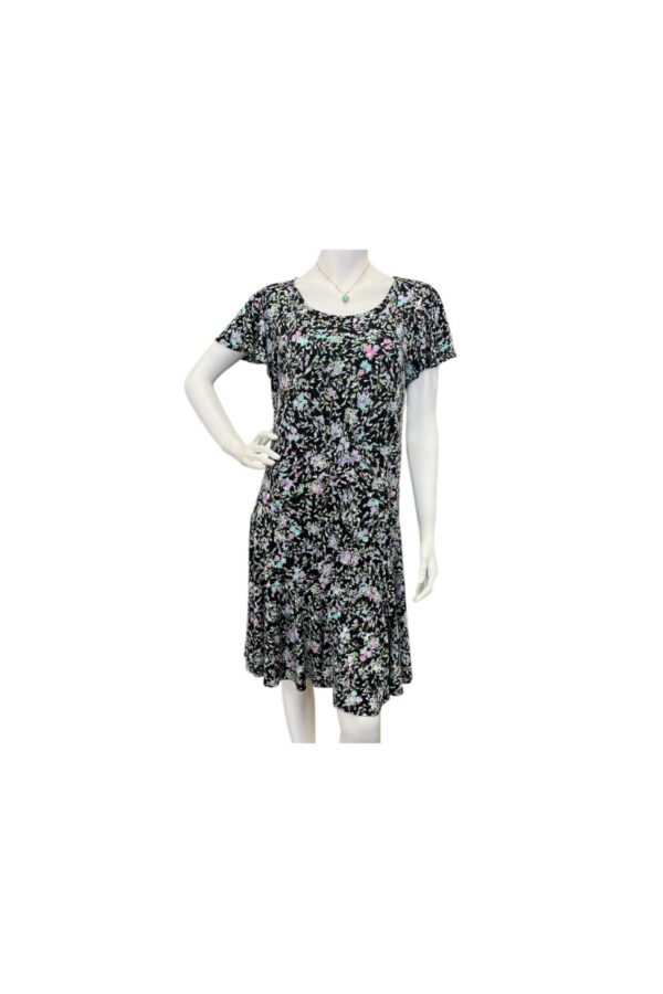 SOUTHERN LADY BLACK MULTI FLOUNCE HEM DRESS
