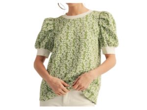 JODIFL PUFF SLEEVE PRINT TOP