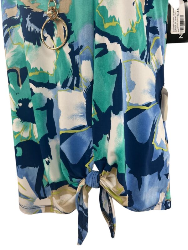 SOUTHERN LADY SHORT SLEEVE SIDE TIE PRINT TOP - Image 6