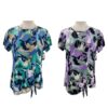 SOUTHERN LADY SHORT SLEEVE SIDE TIE PRINT TOP