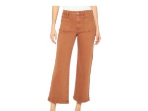 MICA DENIM BROWN PATCH POCKET WIDE LEG