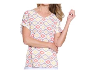 MULTIPLES DOLMAN SLEEVE PRINT TOP