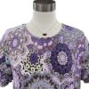 SOUTHERN LADY SHORT SLEEVE CROCHET PRINT TOP - Image 2