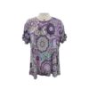 SOUTHERN LADY SHORT SLEEVE CROCHET PRINT TOP
