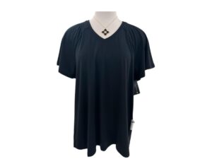 SOUTHERN LADY SHORT SLEEVE SMOCKED SHOULDER TOP