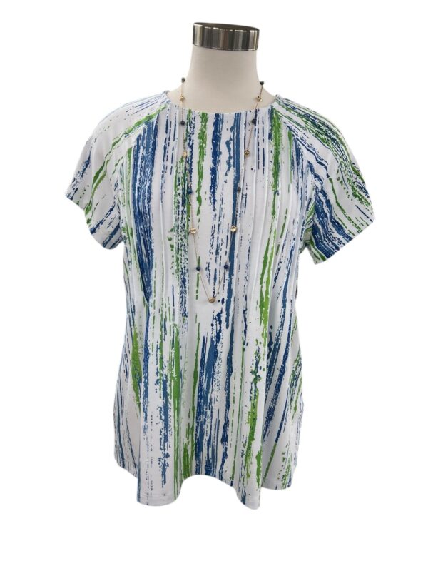 SOUTHERN LADY RAGLAN SHORT SLEEVE VERTICAL STRIPE TOP - Image 3