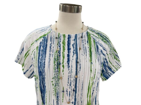 SOUTHERN LADY RAGLAN SHORT SLEEVE VERTICAL STRIPE TOP - Image 2
