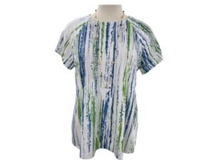 SOUTHERN LADY RAGLAN SHORT SLEEVE VERTICAL STRIPE TOP