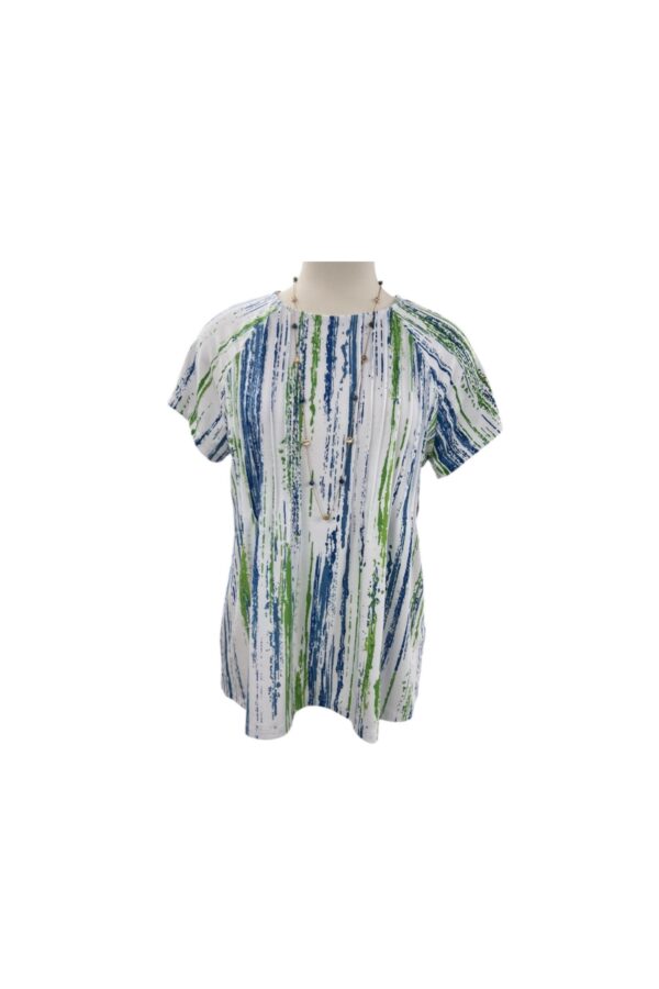 SOUTHERN LADY RAGLAN SHORT SLEEVE VERTICAL STRIPE TOP