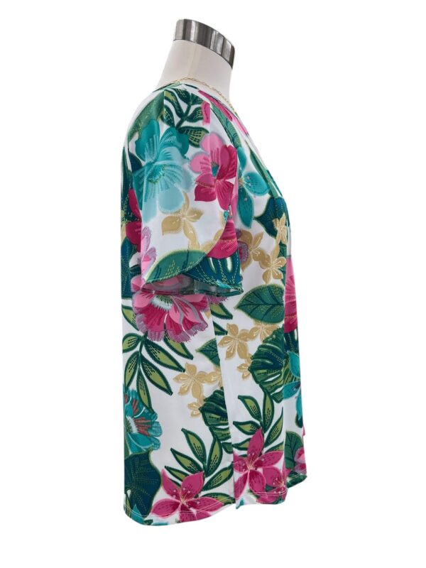 SOUTHERN LADY SHORT SLEEVE FLORAL TOP - Image 5