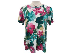SOUTHERN LADY SHORT SLEEVE FLORAL TOP