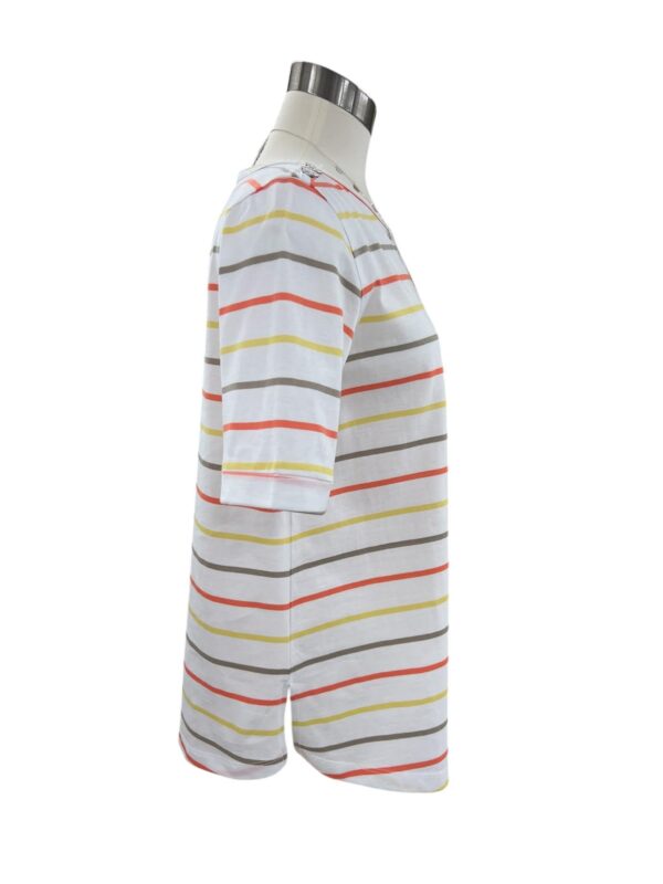 MULTIPLES ELBOW SLEEVE STRIPED KNIT TOP - Image 4