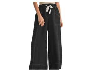 JODIFL TIE FRONT WIDE LEG PANT