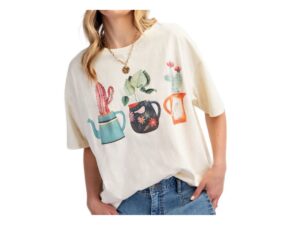 EASEL SHORT SLEEVE CACTUS PRINT TEE