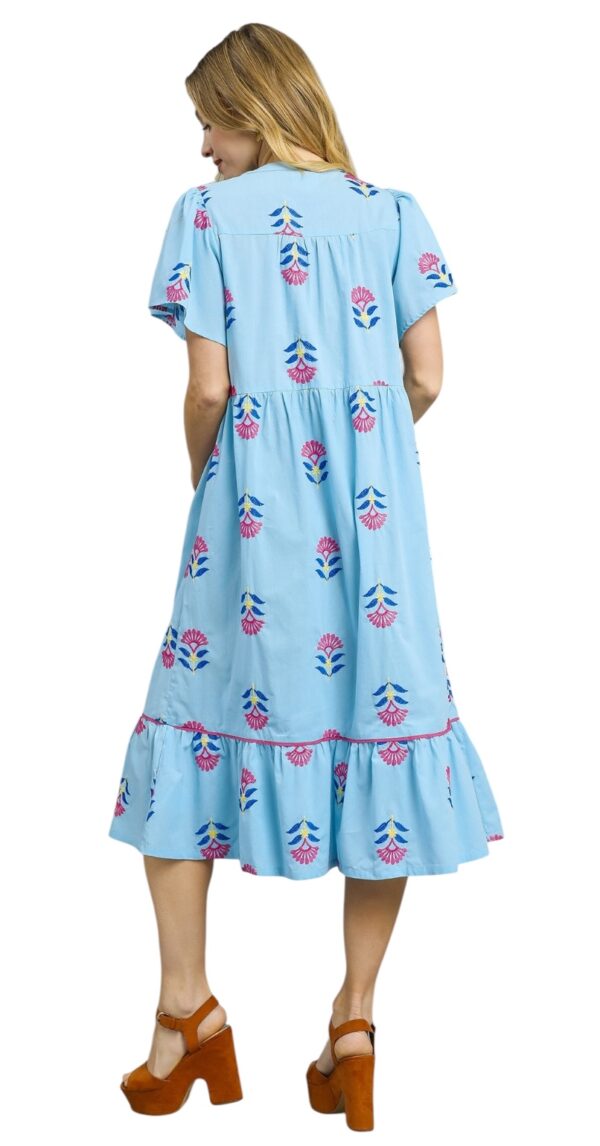 UMGEE PUFF SLEEVE PRINT MIDI DRESS - Image 6