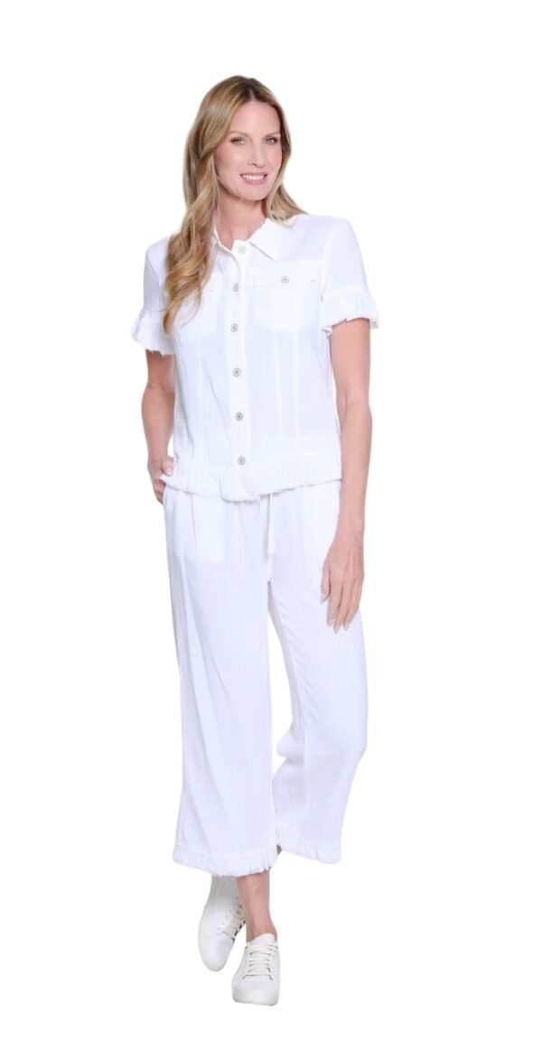 MULTIPLES SHORT SLEEVE RUFFLE SLEEVE/HEM JACKET - Image 13