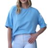 HAILEY & CO RAW EDGE ROLL SLEEVE CASUAL TOP - Image 6