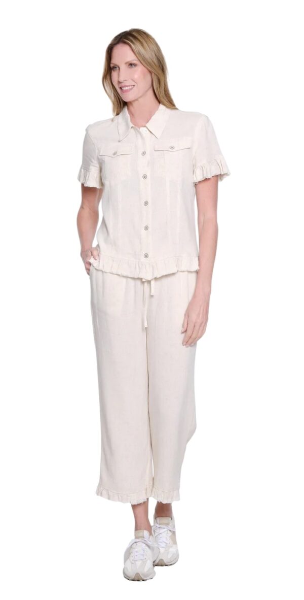 MULTIPLES SHORT SLEEVE RUFFLE SLEEVE/HEM JACKET - Image 5