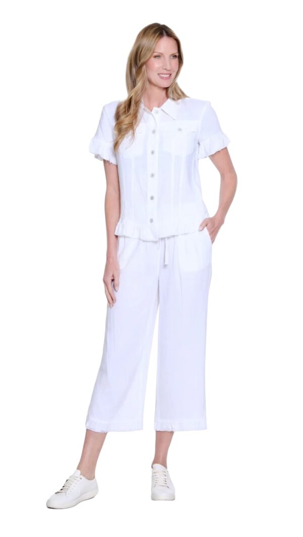 MULTIPLES SHORT SLEEVE RUFFLE SLEEVE/HEM JACKET - Image 12