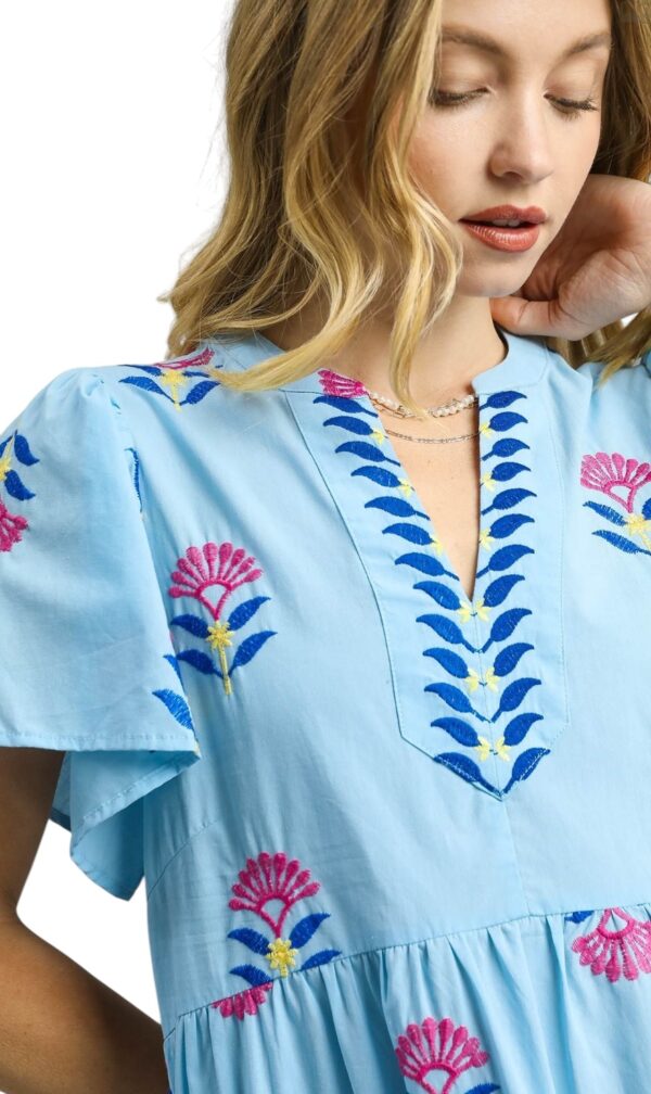 UMGEE PUFF SLEEVE PRINT MIDI DRESS - Image 4