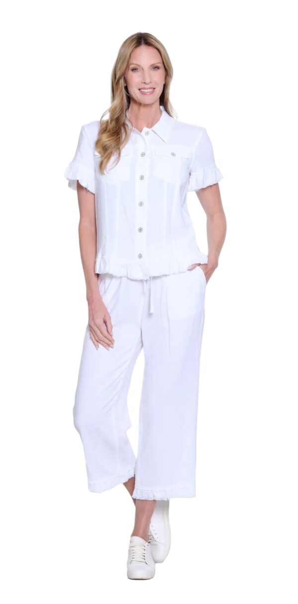 MULTIPLES SHORT SLEEVE RUFFLE SLEEVE/HEM JACKET - Image 11