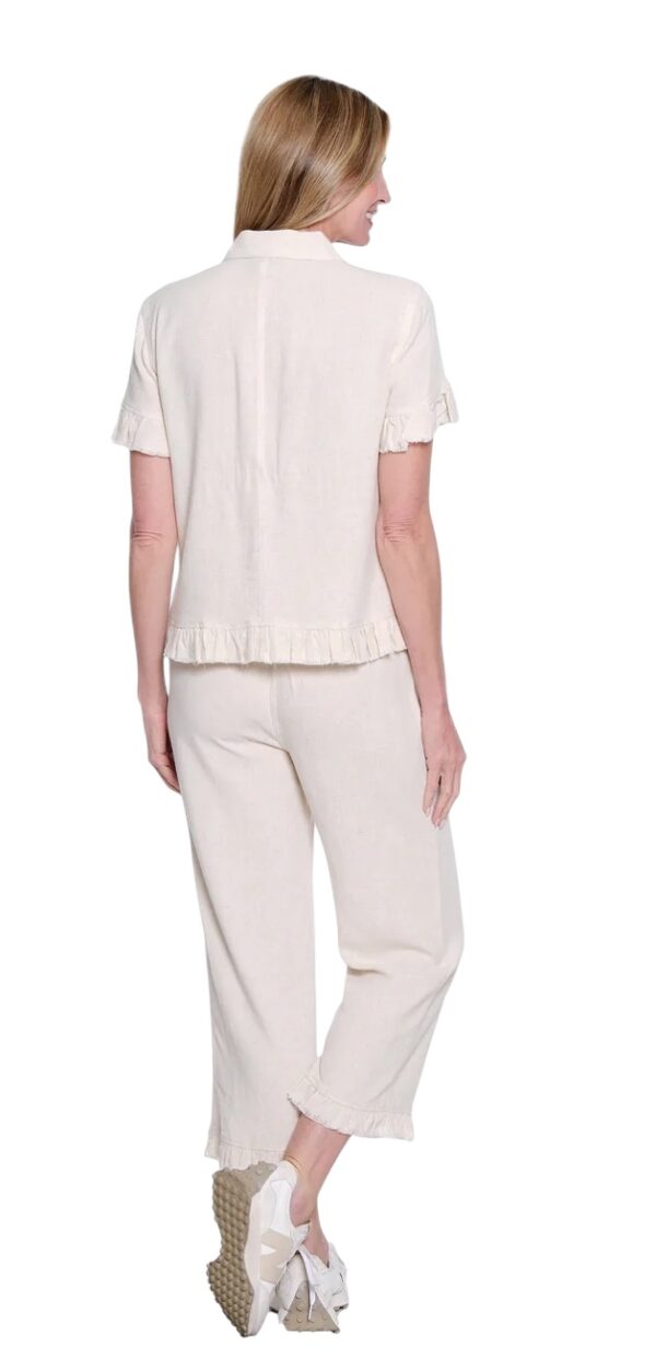 MULTIPLES SHORT SLEEVE RUFFLE SLEEVE/HEM JACKET - Image 3