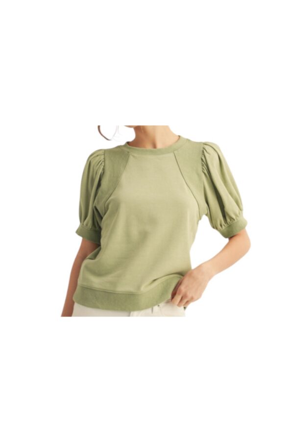 JODIFL PUFF SLEEVE FRENCH TERRY TOP