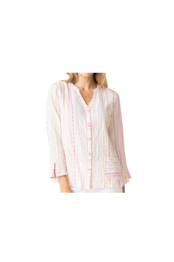 HABITAT BAJA WEAVE SPLIT MANDARIN SHIRT
