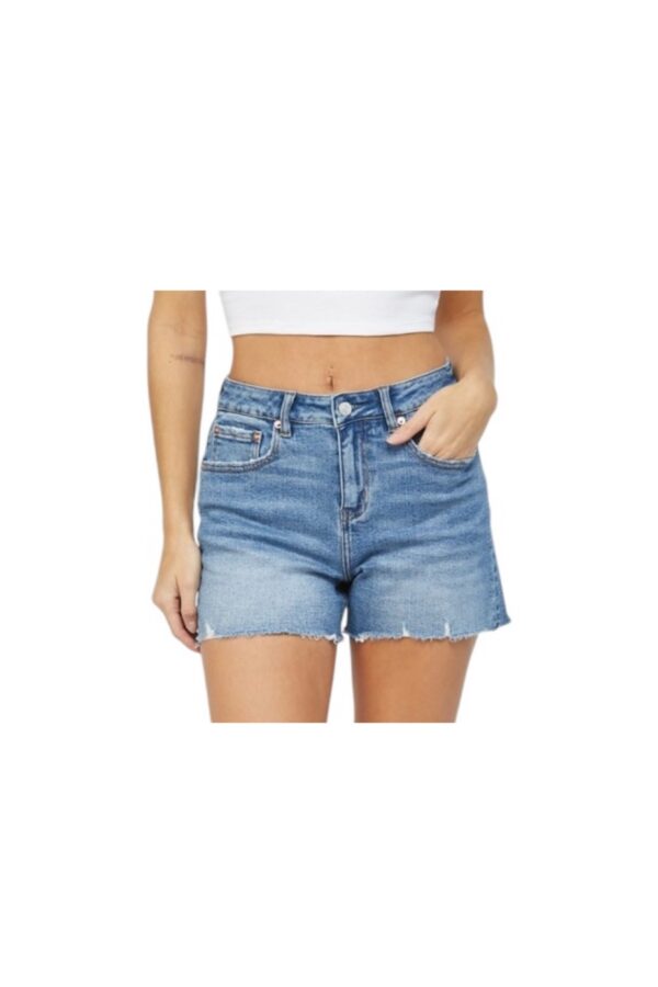 MICA DENIM HIGH RISE CUT OFF SHORTS