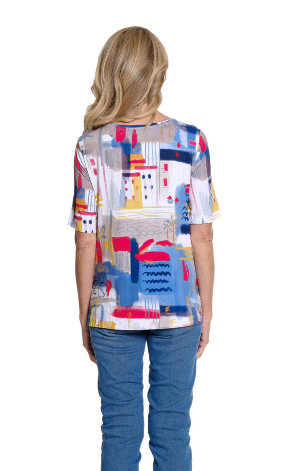 MULTIPLES 3/4 SLEEVE EMBELLISHED KNIT TOP - Image 4