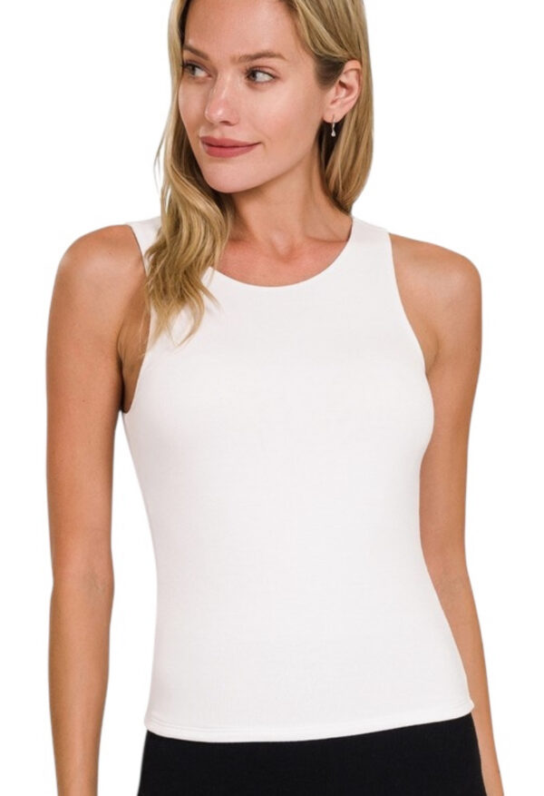 ZENANA DOUBLE LAYER ROUND NECK TANK - Image 2