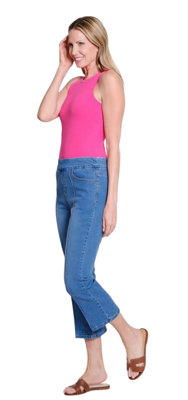 MULTIPLES PINTUCK FLARE CROP JEAN - Image 8