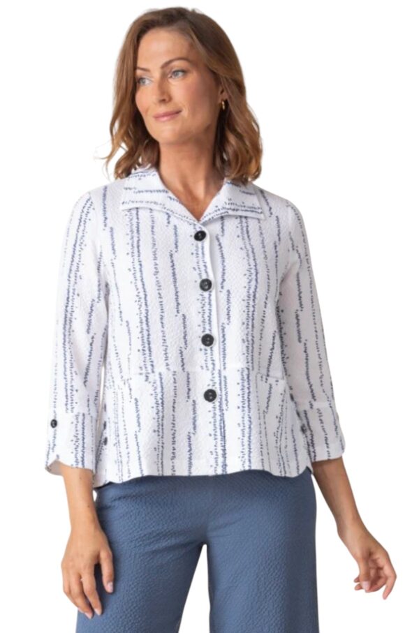 HABITAT CRINKLE CREPE TULIP HEM SWING JACKET - Image 2