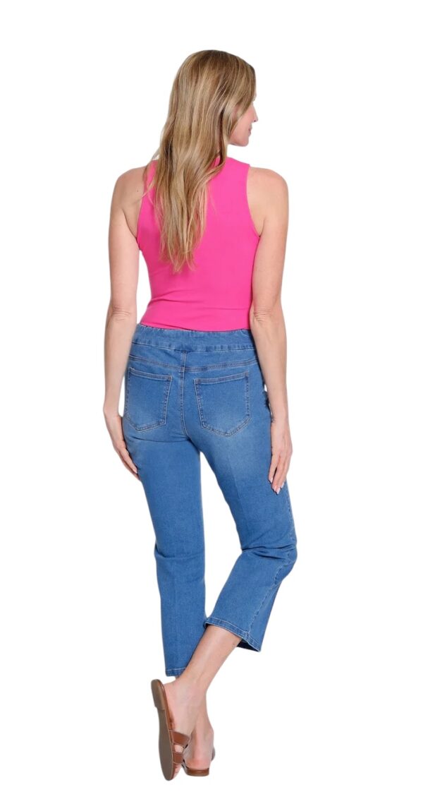 MULTIPLES PINTUCK FLARE CROP JEAN - Image 3